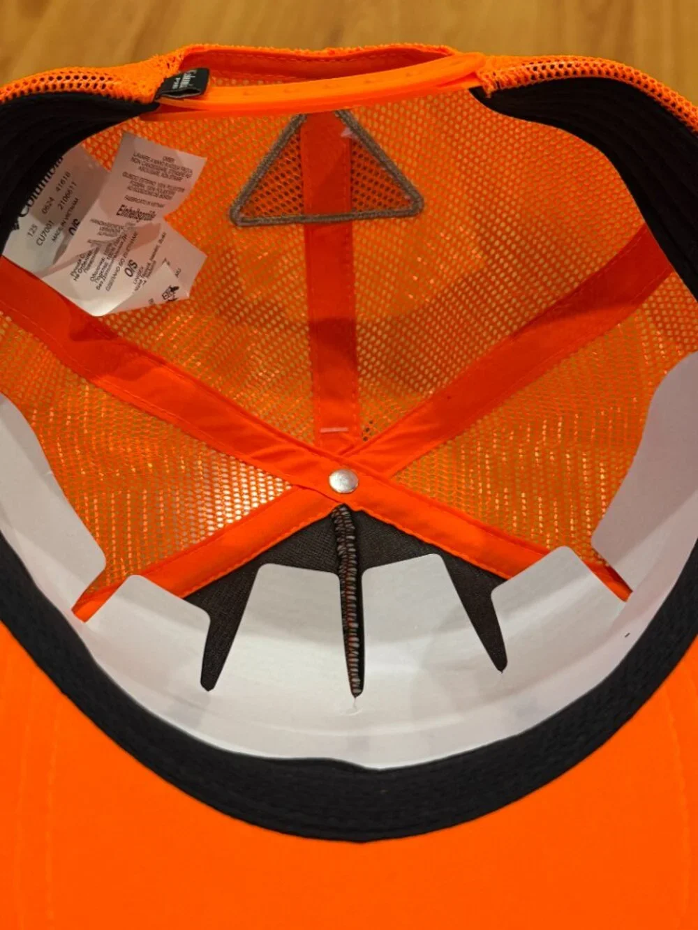 Columbia PHG Timberbuck Foam Trucker Hat Neon Orange Hunting Woods One Size